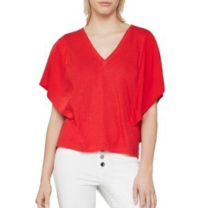BCBGMaxAzria Rosso Red Flutter Top Size XXS